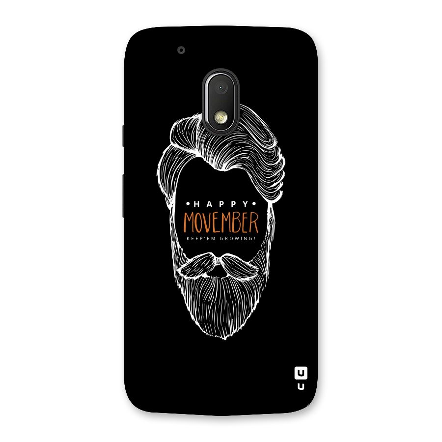 Happy Movember Black Back Case for Moto G4 Play