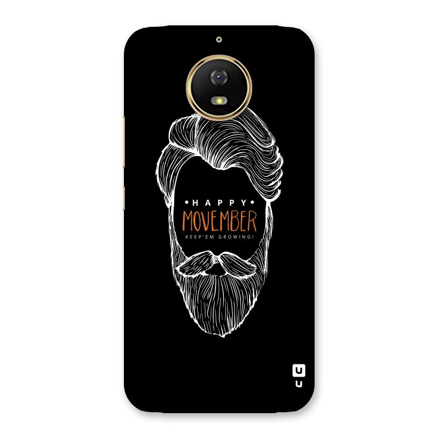 Happy Movember Black Back Case for Moto G5s
