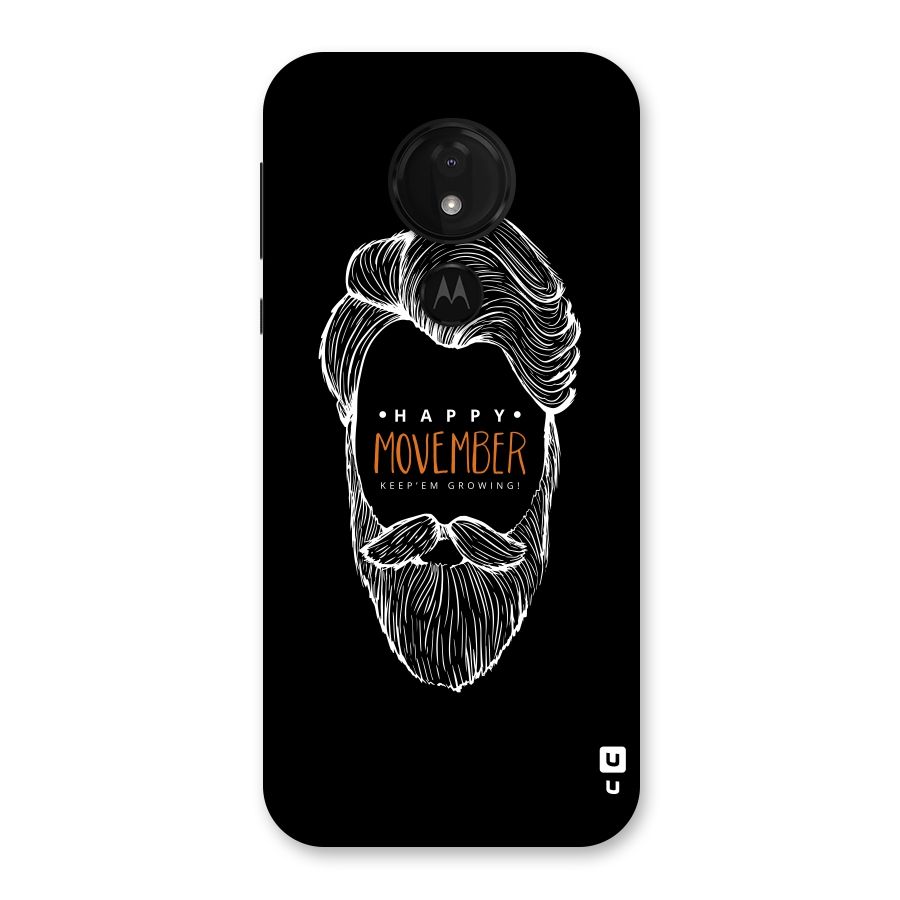 Happy Movember Black Back Case for Moto G7 Power