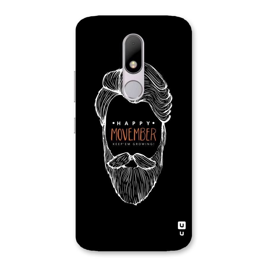Happy Movember Black Back Case for Moto M