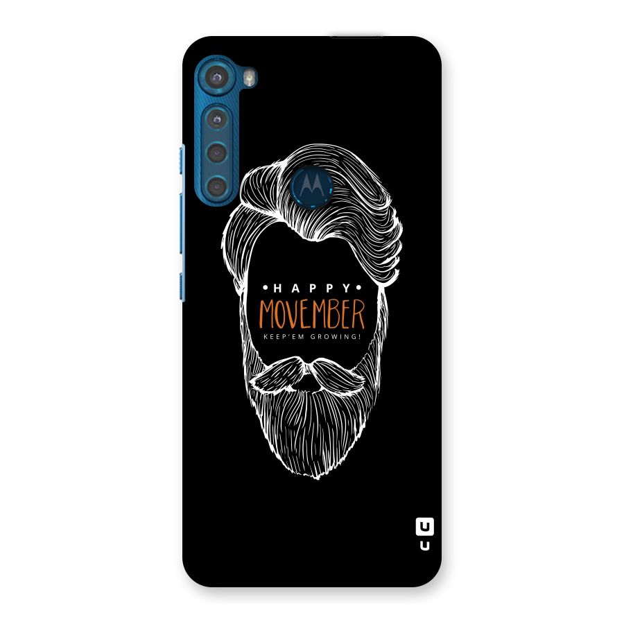 Happy Movember Black Back Case for Motorola One Fusion Plus