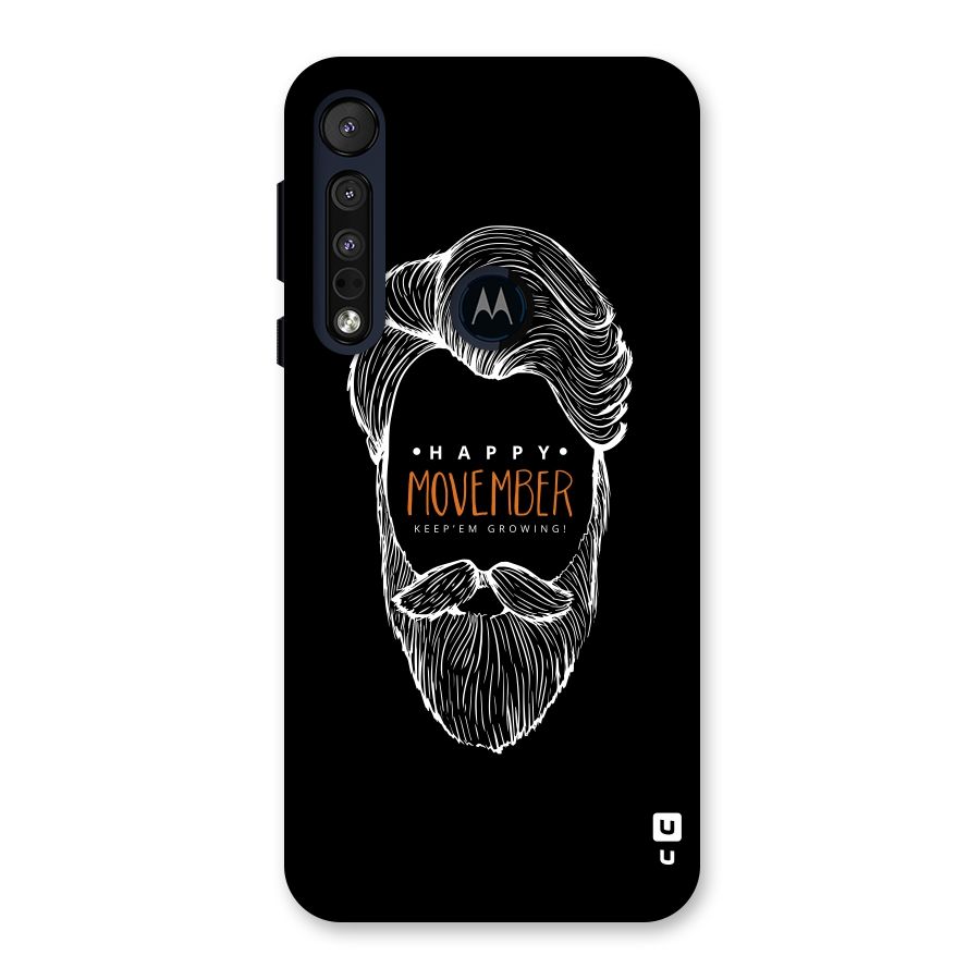 Happy Movember Black Back Case for Motorola One Macro