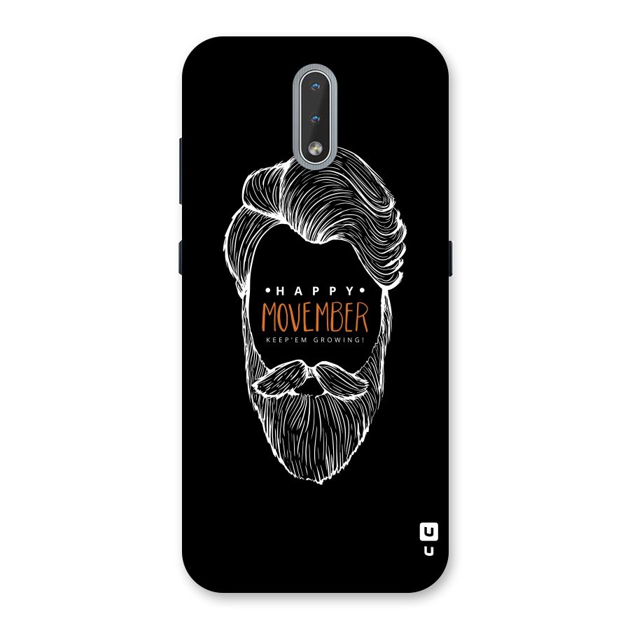 Happy Movember Black Back Case for Nokia 2.3