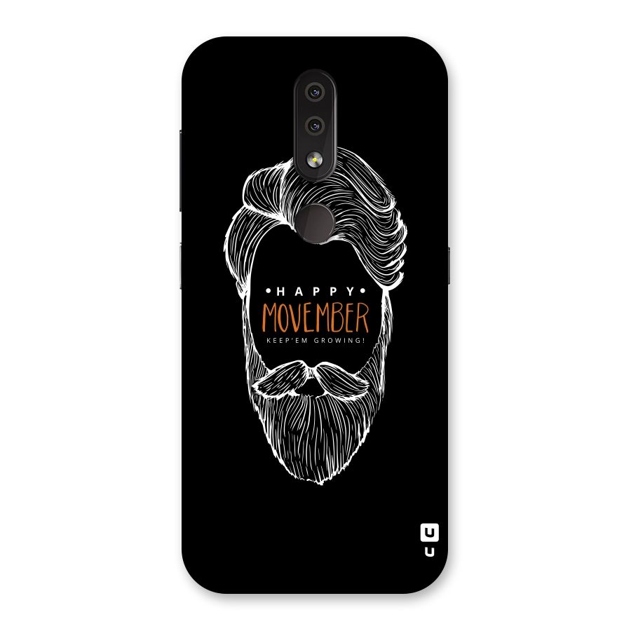 Happy Movember Black Back Case for Nokia 4.2