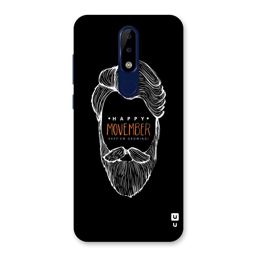 Happy Movember Black Back Case for Nokia 5.1 Plus