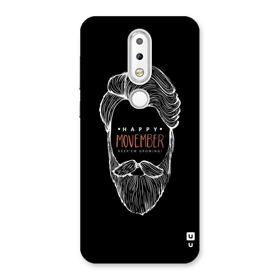 Happy Movember Black Back Case for Nokia 6.1 Plus