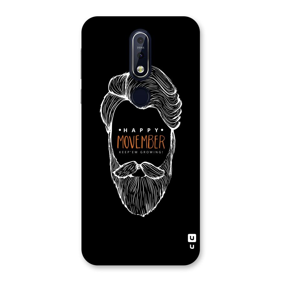 Happy Movember Black Back Case for Nokia 7.1