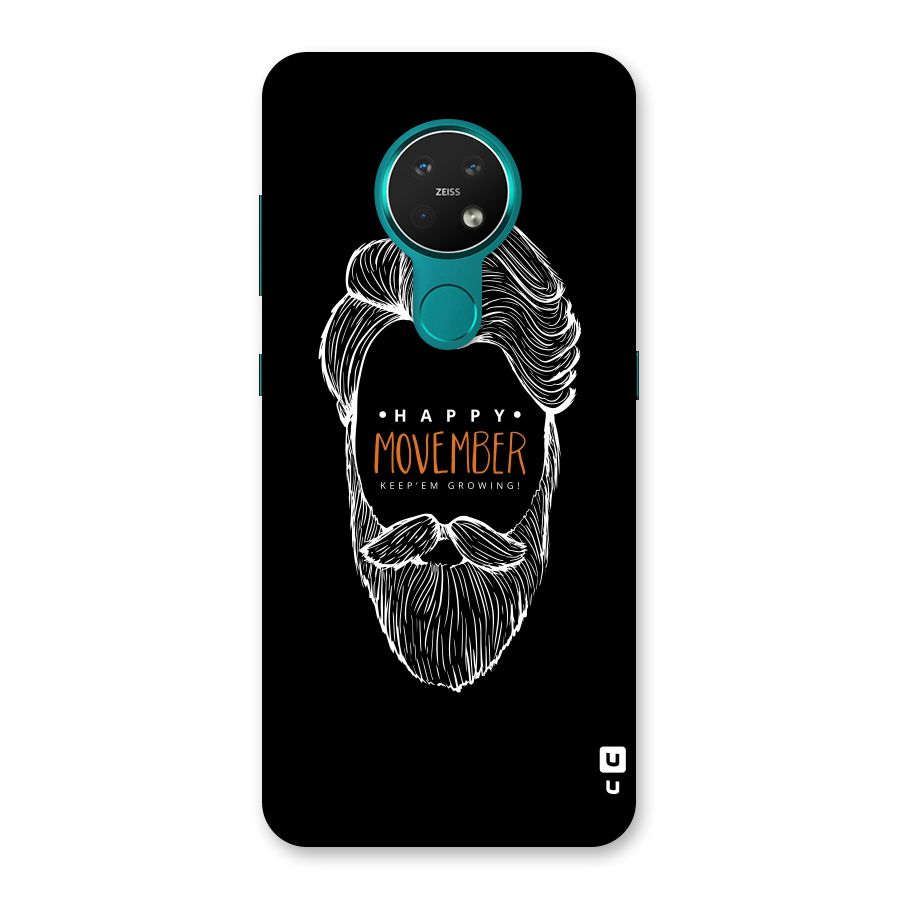 Happy Movember Black Back Case for Nokia 7.2