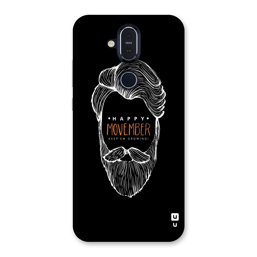 Happy Movember Black Back Case for Nokia 8.1