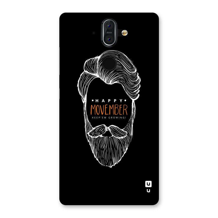 Happy Movember Black Back Case for Nokia 8 Sirocco