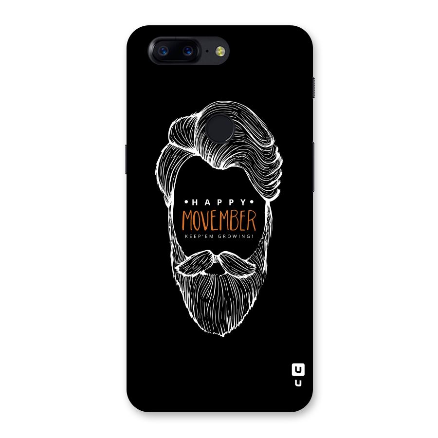 Happy Movember Black Back Case for OnePlus 5T