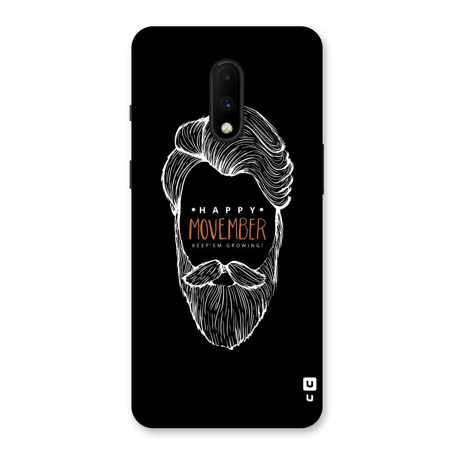 Happy Movember Black Back Case for OnePlus 7