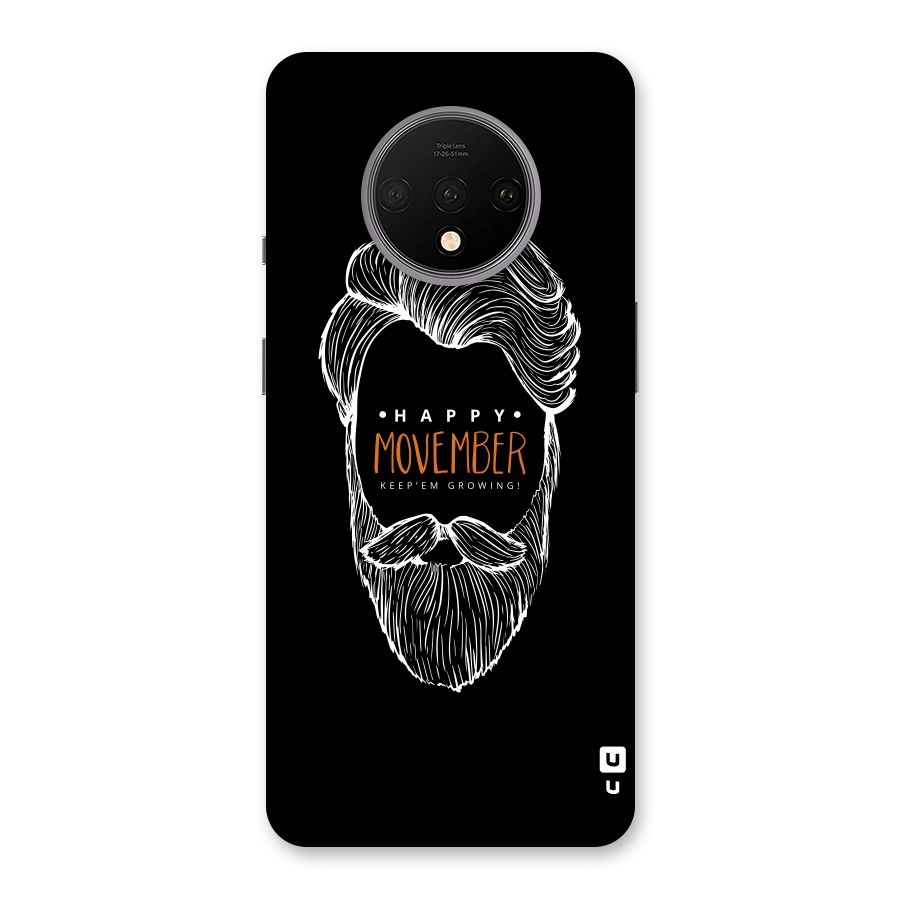 Happy Movember Black Back Case for OnePlus 7T