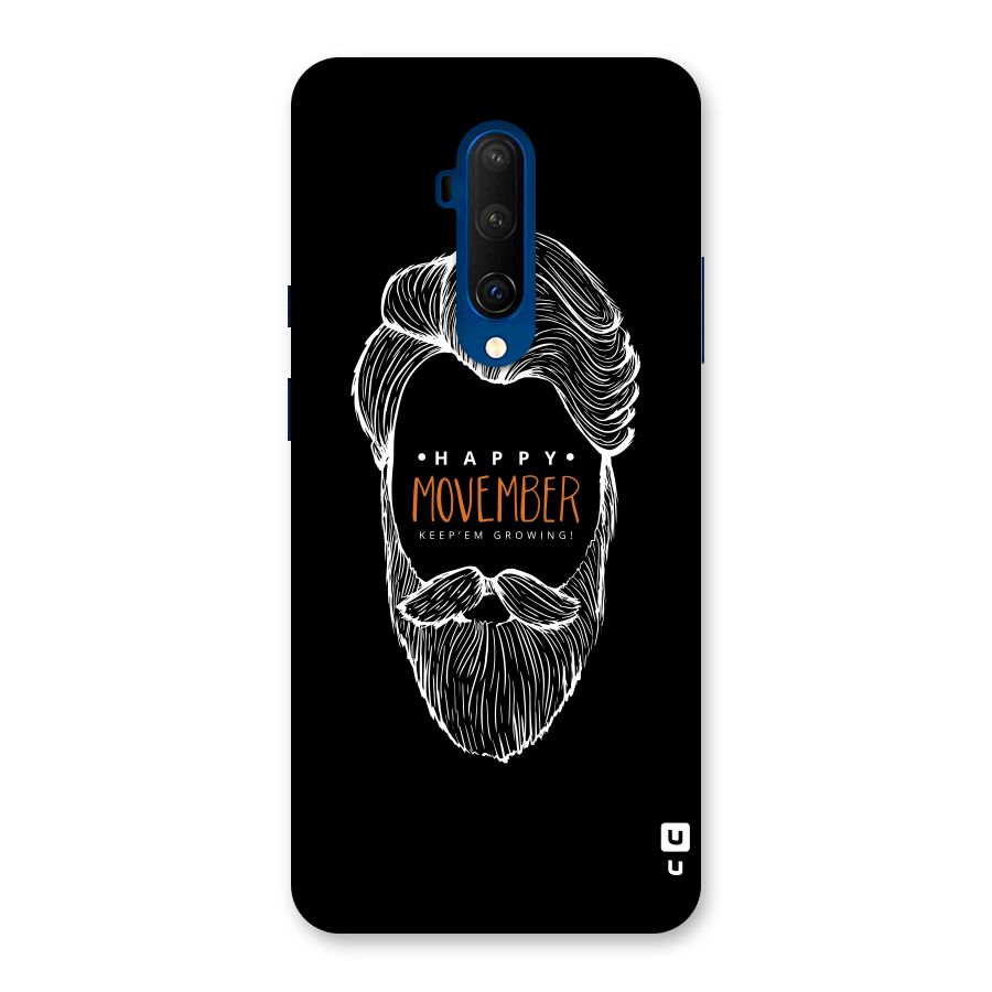 Happy Movember Black Back Case for OnePlus 7T Pro