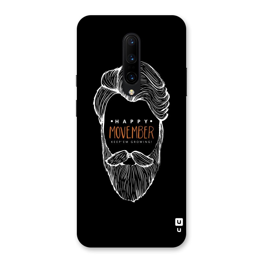 Happy Movember Black Back Case for OnePlus 7 Pro