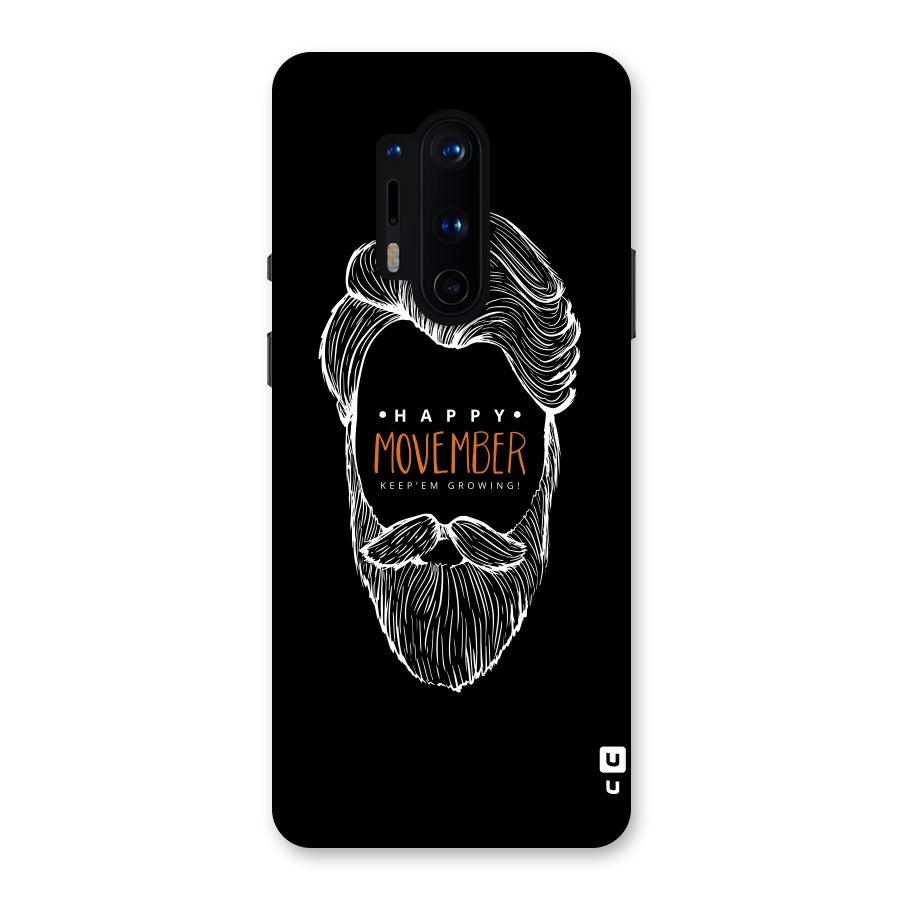 Happy Movember Black Back Case for OnePlus 8 Pro
