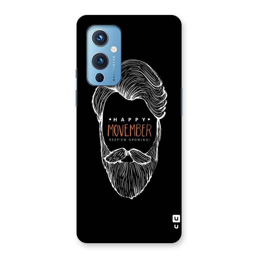 Happy Movember Black Back Case for OnePlus 9