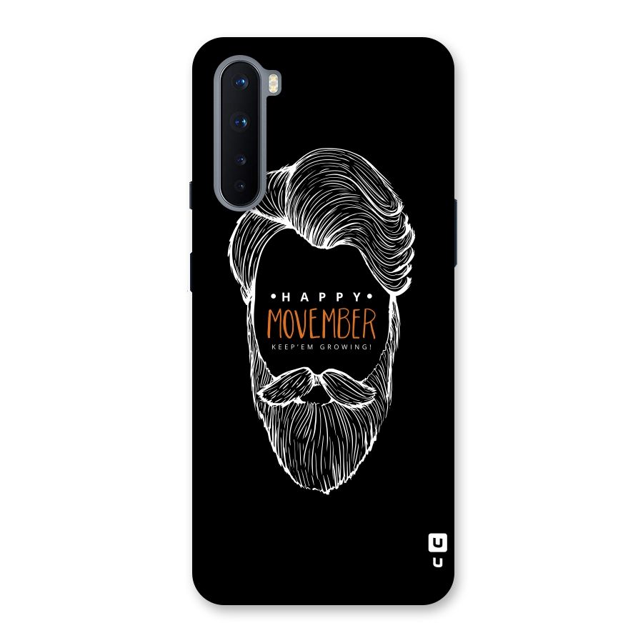 Happy Movember Black Back Case for OnePlus Nord