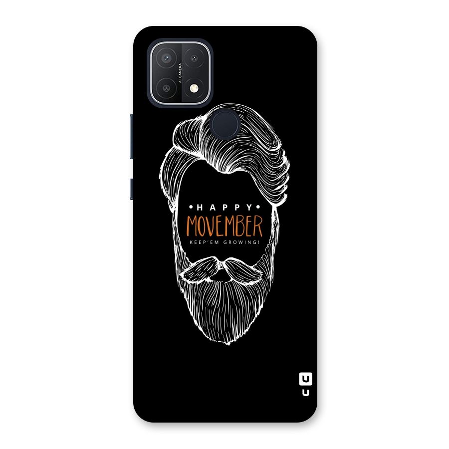 Happy Movember Black Back Case for Oppo A15