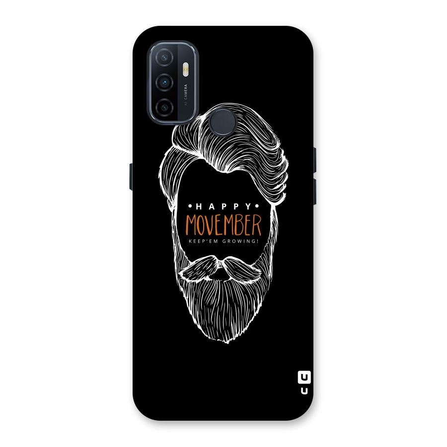 Happy Movember Black Back Case for Oppo A32