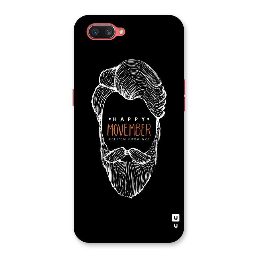 Happy Movember Black Back Case for Oppo A3s