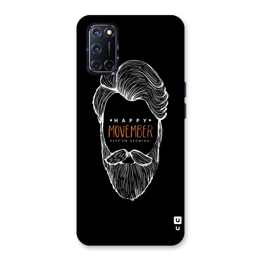Happy Movember Black Back Case for Oppo A52