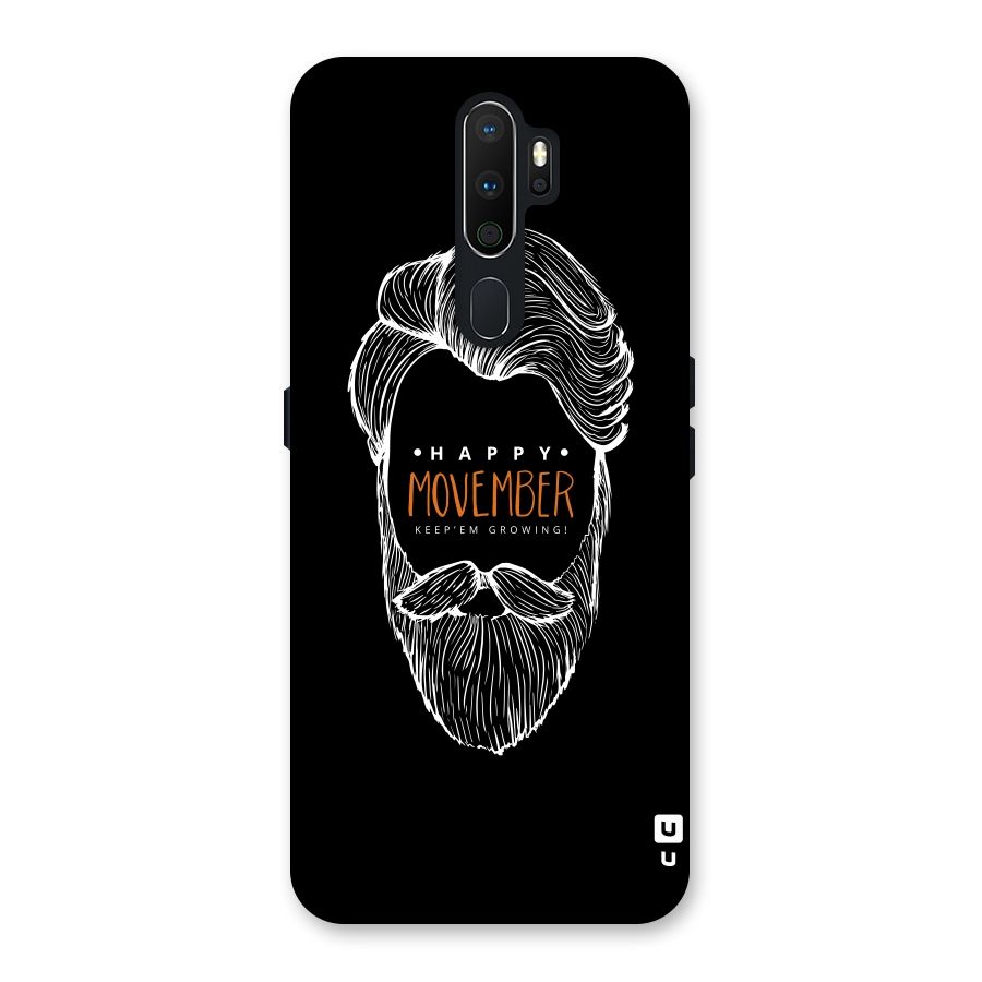 Happy Movember Black Back Case for Oppo A5 (2020)
