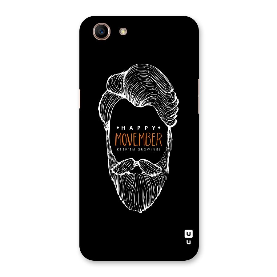 Happy Movember Black Back Case for Oppo A83 (2018)