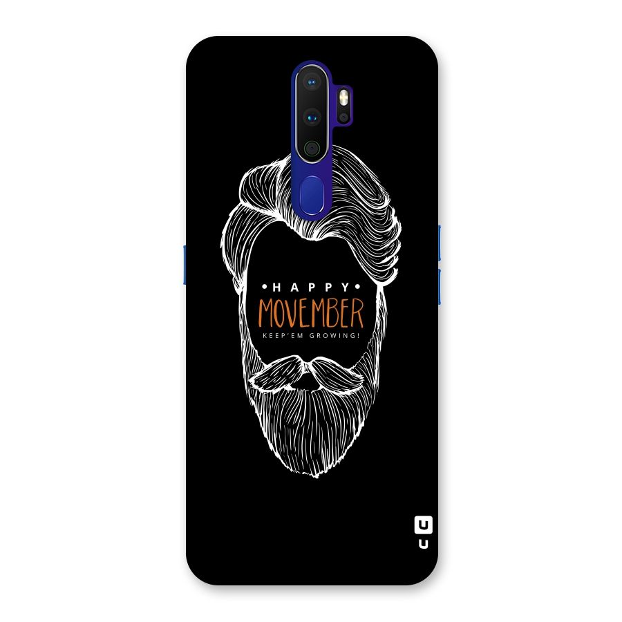 Happy Movember Black Back Case for Oppo A9 (2020)