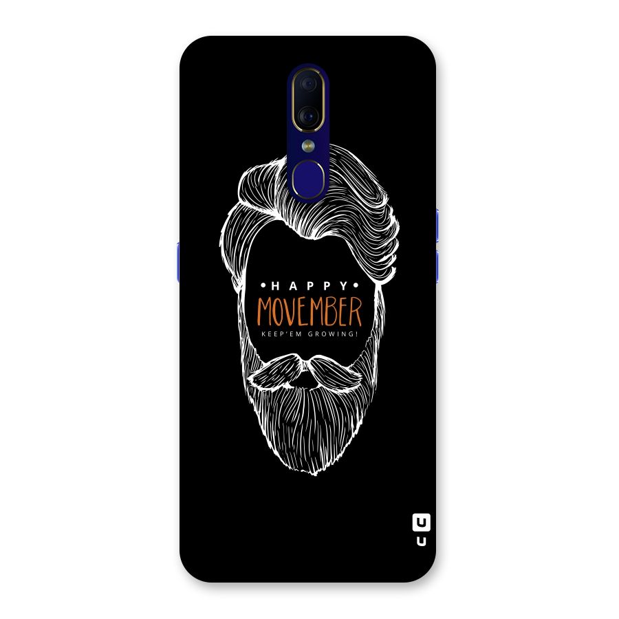 Happy Movember Black Back Case for Oppo F11