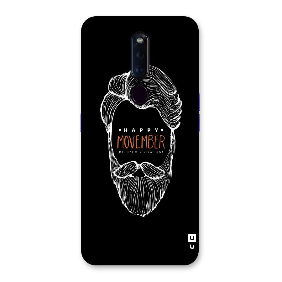 Happy Movember Black Back Case for Oppo F11 Pro