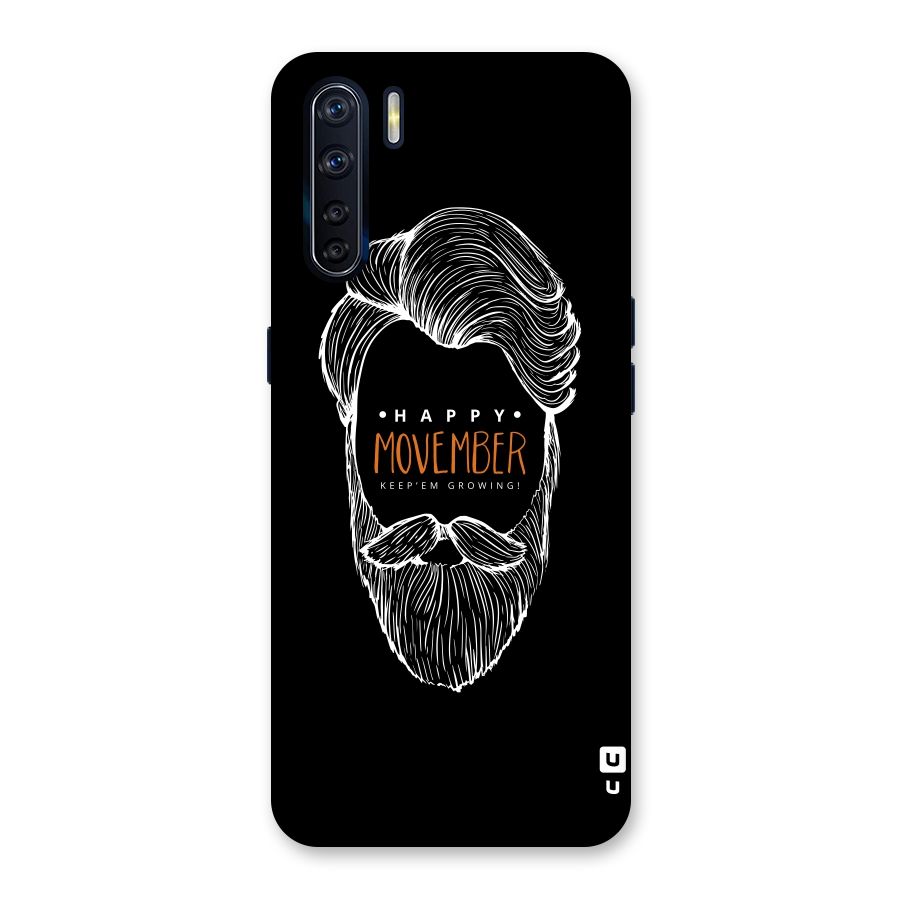 Happy Movember Black Back Case for Oppo F15