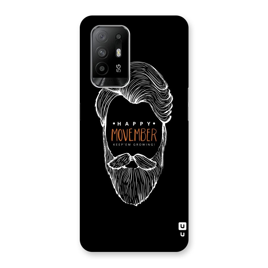 Happy Movember Black Back Case for Oppo F19 Pro Plus 5G