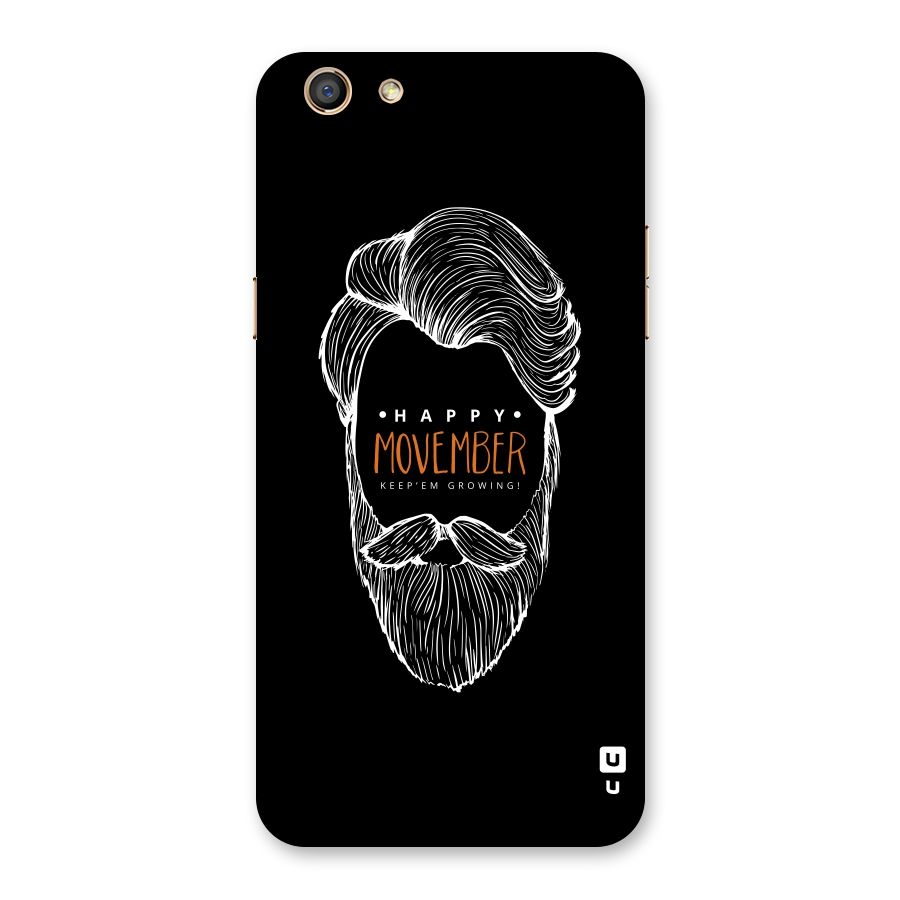 Happy Movember Black Back Case for Oppo F3