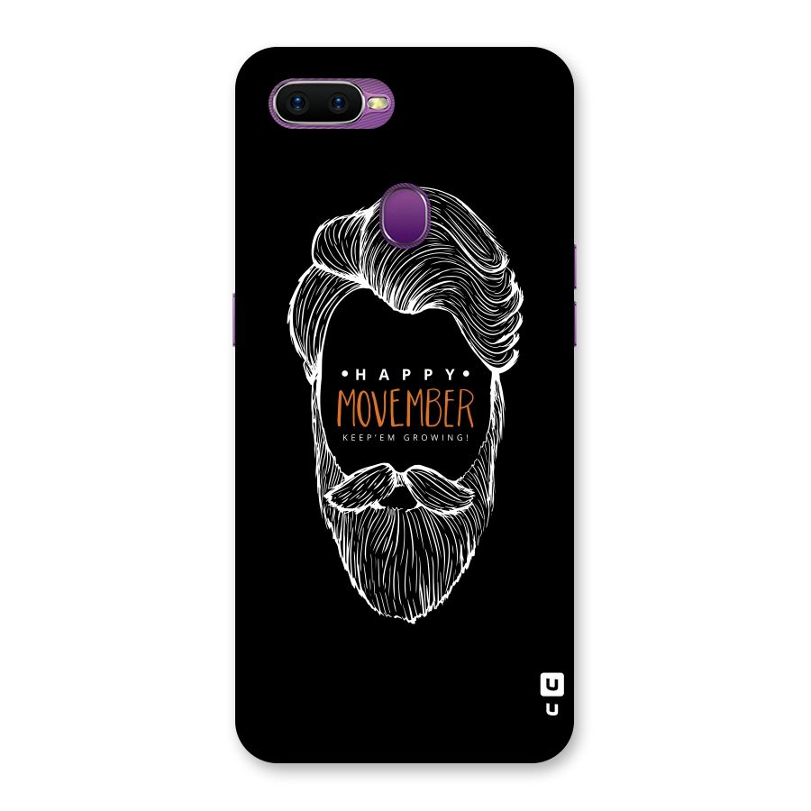 Happy Movember Black Back Case for Oppo F9