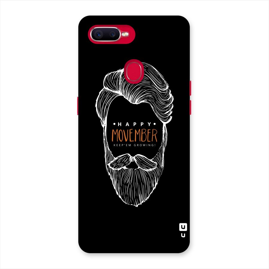 Happy Movember Black Back Case for Oppo F9 Pro