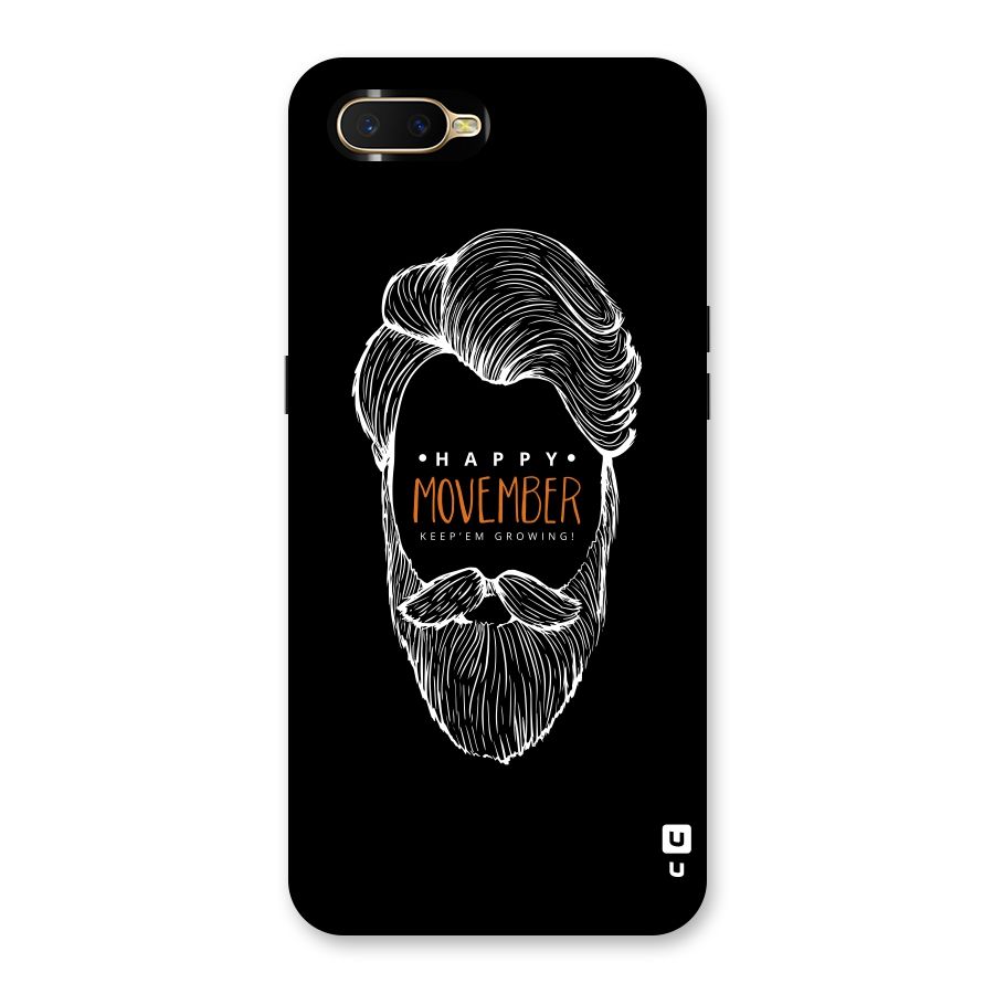 Happy Movember Black Back Case for Oppo K1