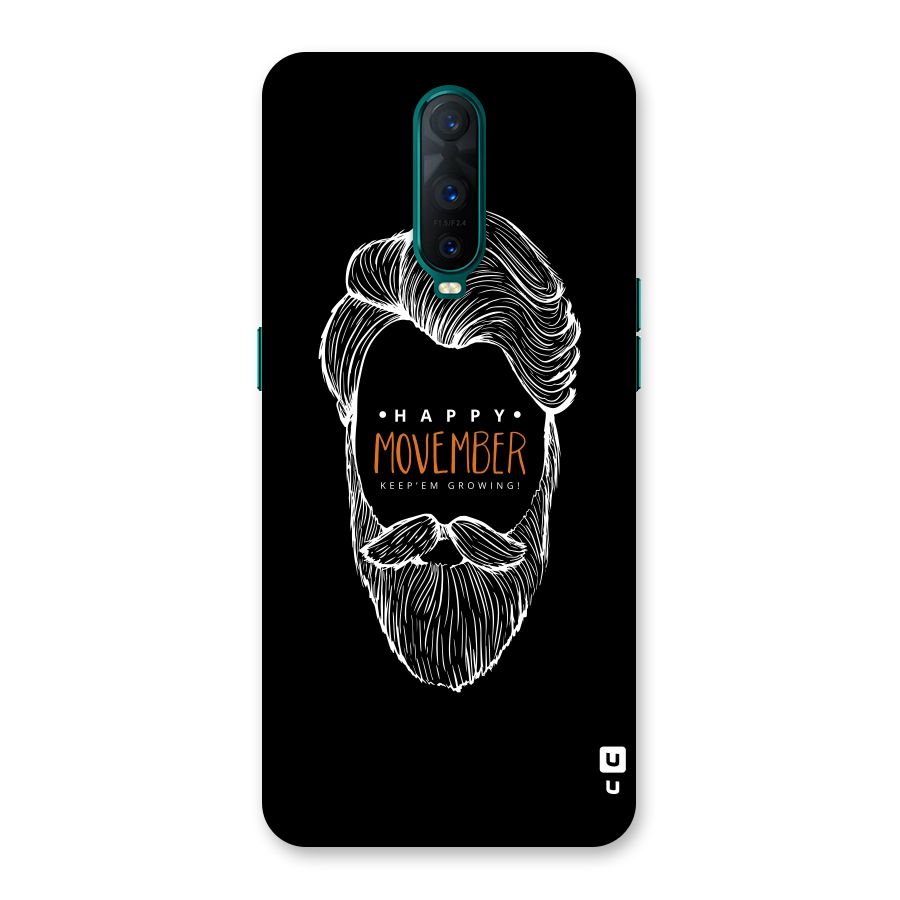 Happy Movember Black Back Case for Oppo R17 Pro