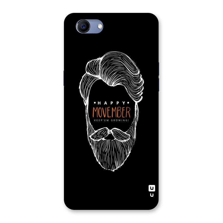 Happy Movember Black Back Case for Oppo Realme 1