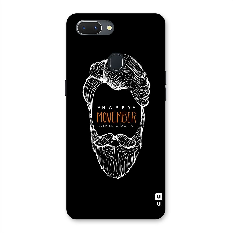 Happy Movember Black Back Case for Oppo Realme 2