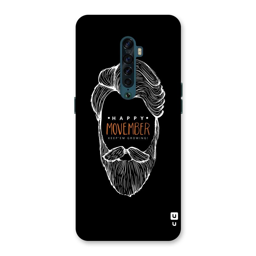 Happy Movember Black Back Case for Oppo Reno2