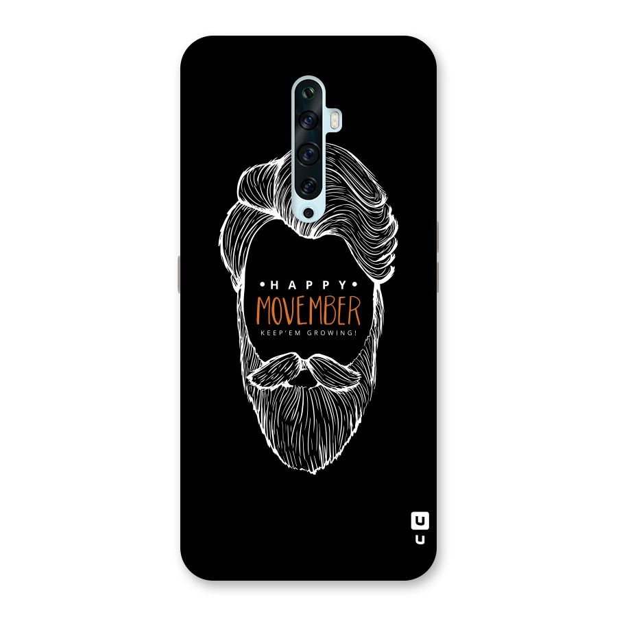 Happy Movember Black Back Case for Oppo Reno2 F