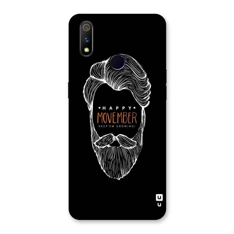 Happy Movember Black Back Case for Realme 3 Pro