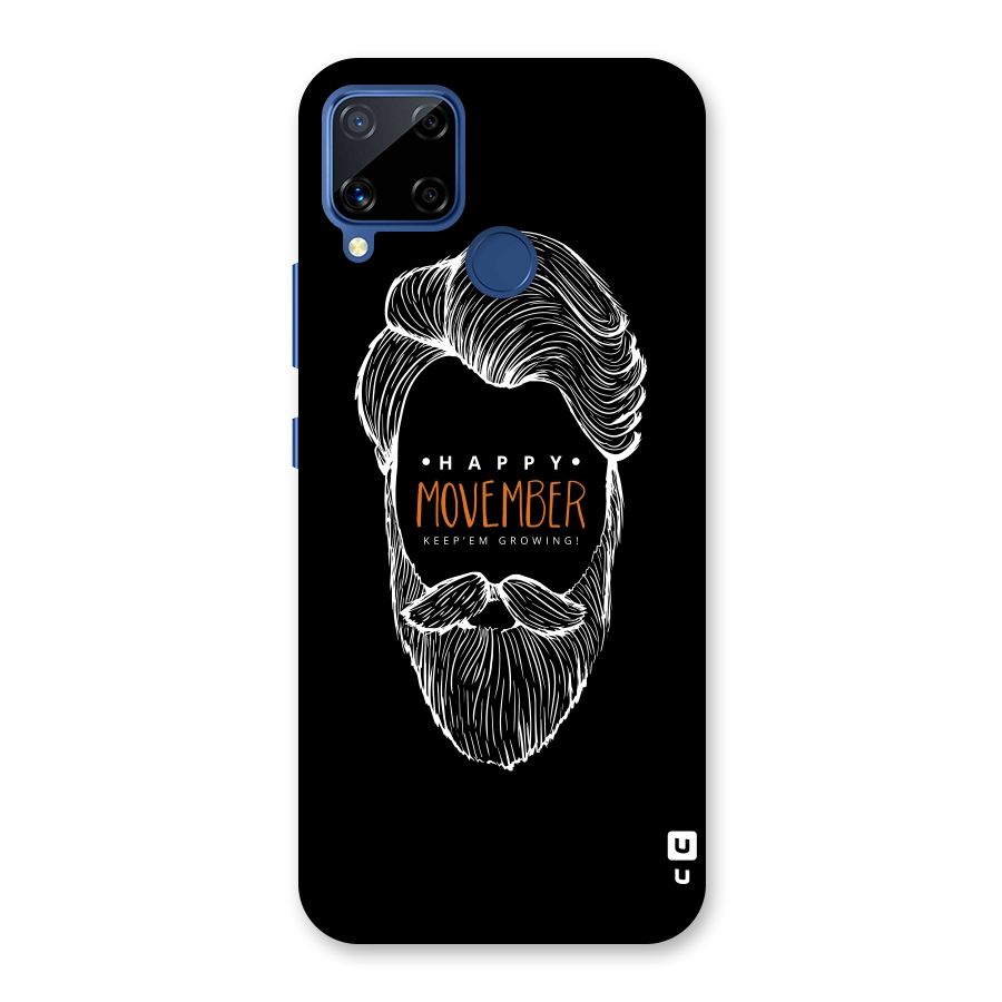 Happy Movember Black Back Case for Realme C15