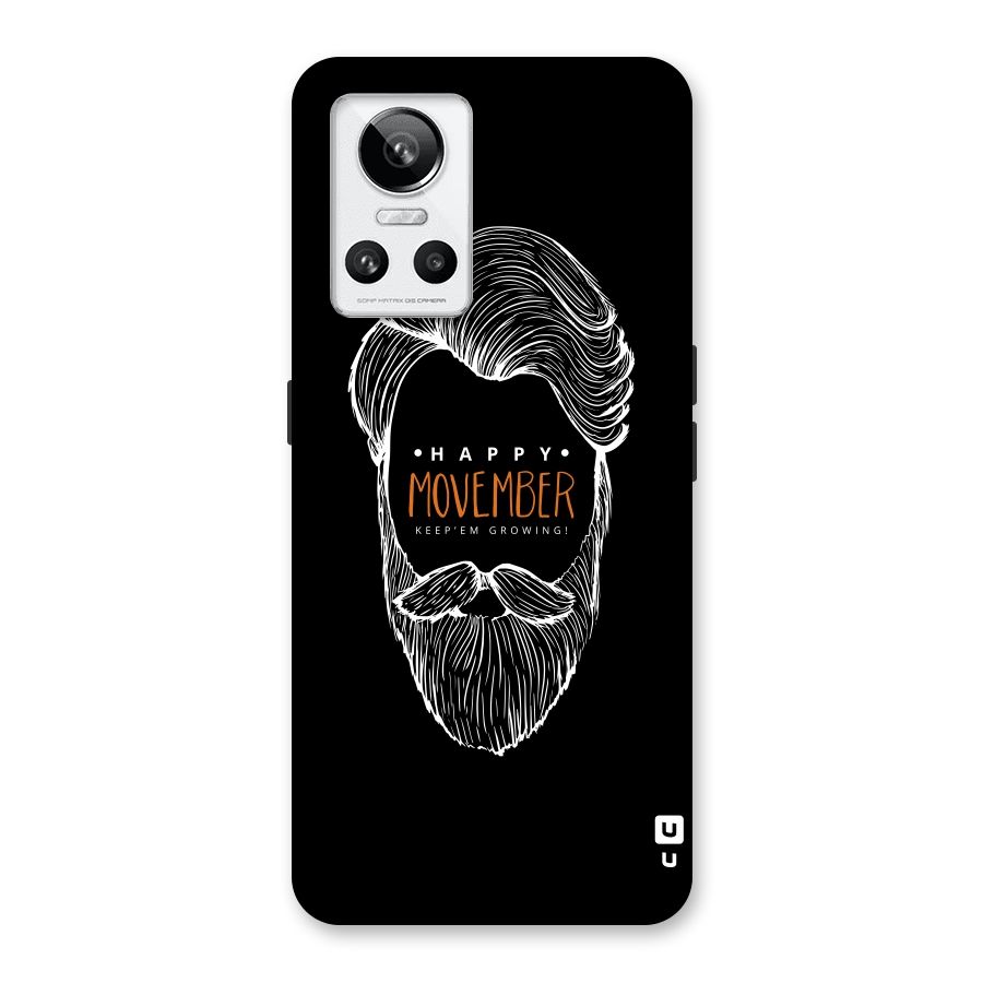 Happy Movember Black Back Case for Realme GT Neo 3
