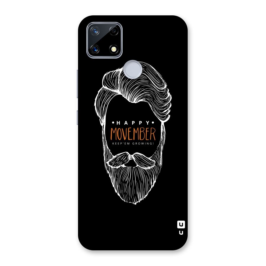 Happy Movember Black Back Case for Realme Narzo 20