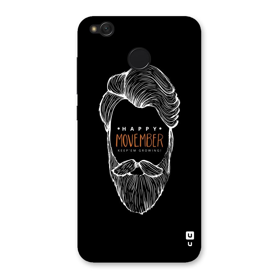 Happy Movember Black Back Case for Redmi 4