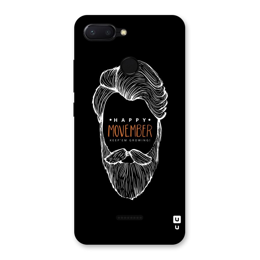 Happy Movember Black Back Case for Redmi 6