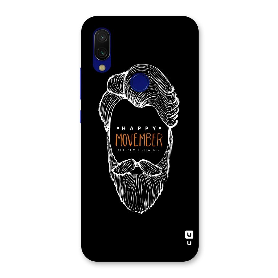 Happy Movember Black Back Case for Redmi 7