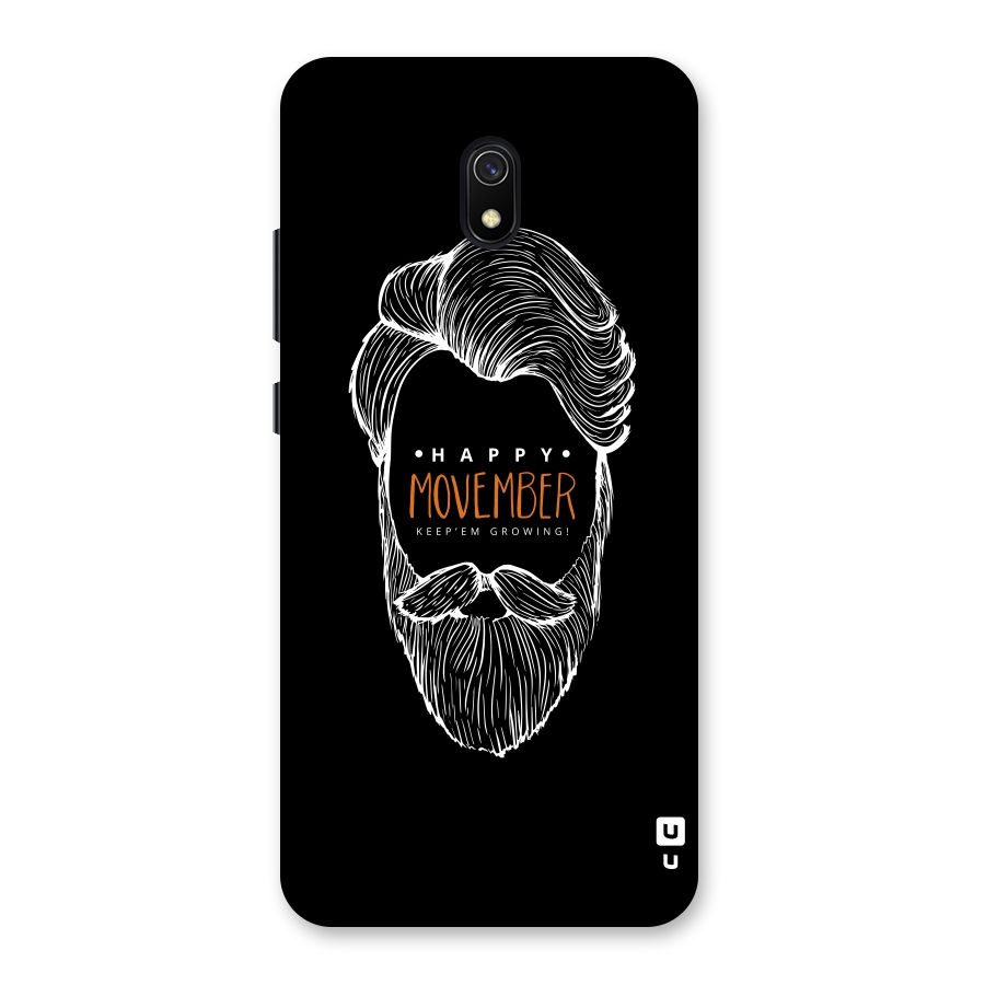 Happy Movember Black Back Case for Redmi 8A
